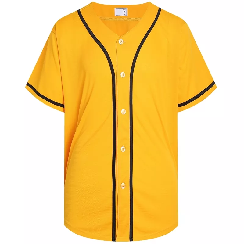 Honkbalshirt met volledige knopen