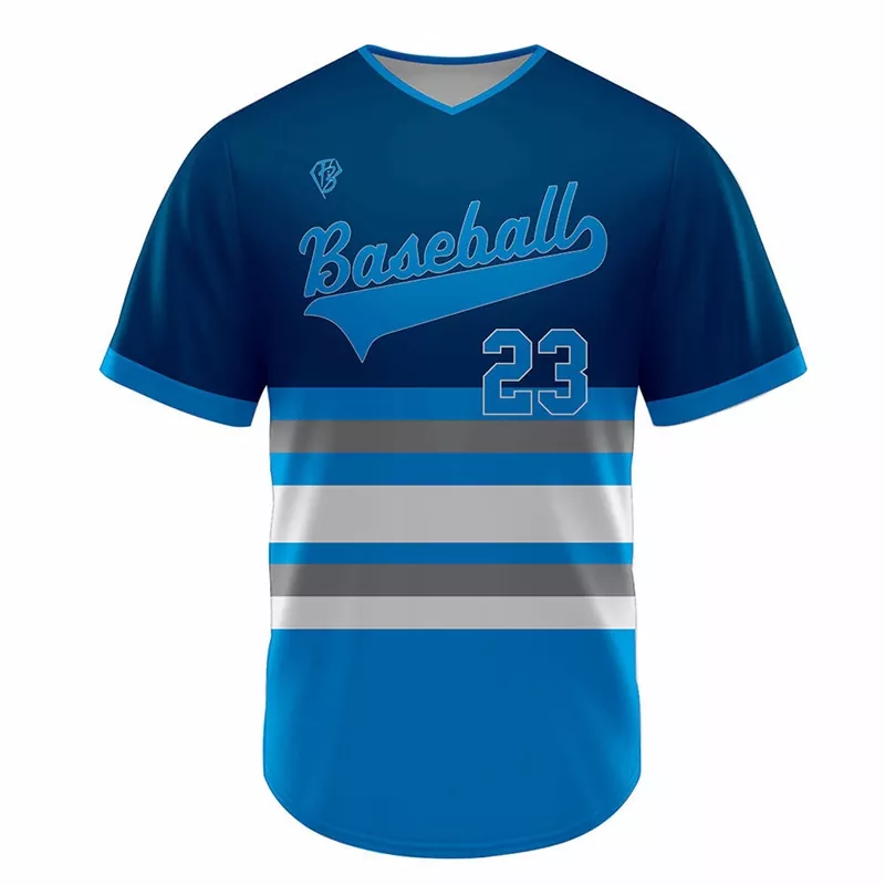 Honkbalshirt met V-hals